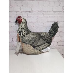 John Derian Beaded Chicken Novelty Plush Pillow Cabin Cottage Target